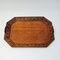 Large Vintage Carved Wood Tray from Scandinavia, 1920 7