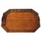 Large Vintage Carved Wood Tray from Scandinavia, 1920 1
