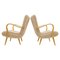 Fauteuils Sculpturaux Mid-Century en Peau de Mouton, Suède, 1950s, Set de 2 1