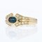 Modern Ring in 18 Karat Yellow Gold with Sapphire and Diamonds 3