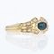 Modern Ring in 18 Karat Yellow Gold with Sapphire and Diamonds 4