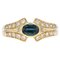 Modern Ring in 18 Karat Yellow Gold with Sapphire and Diamonds 1