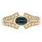 Modern Ring in 18 Karat Yellow Gold with Sapphire and Diamonds, Image 1