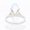 French Ring in 18 Karat White Gold with Aquamarine, 1970s, Image 6