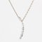 Modern Pendant in 18 Karat White Gold with Diamonds Line 6