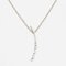 Modern Pendant in 18 Karat White Gold with Diamonds Line 3