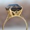 French Cocktail Ring in 18 Karat Yellow Gold with Smoked Quartz, 1960s 8