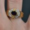 Moderner Ring aus 18 Karat Gelbgold mit Saphir und Diamant 5