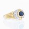 Modern Ring in 18 Karat Yellow Gold with Sapphire and Diamond 4