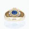 Modern Ring in 18 Karat Yellow Gold with Sapphire and Diamond 6