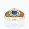 Moderner Ring aus 18 Karat Gelbgold mit Saphir und Diamant 6