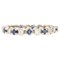 Modern Wedding Ring in 18 Karat White Gold with Sapphire and Diamonds 1