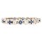 Modern Wedding Ring in 18 Karat White Gold with Sapphire and Diamonds, Image 1