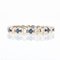 Modern Wedding Ring in 18 Karat White Gold with Sapphire and Diamonds 3