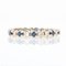 Modern Wedding Ring in 18 Karat White Gold with Sapphire and Diamonds, Image 3