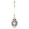 Art Deco Pendant in 18 Karat Yellow White Gold with Sapphire and Diamonds, Image 1