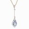 Art Deco Pendant in 18 Karat Yellow White Gold with Sapphire and Diamonds, Image 10