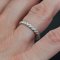 Modern Chiseled Braided Wedding Ring in 18 Karat White Gold 9