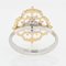 Large Modern Ring in 18 Karat Yellow White Arabesque with Diamonds 12