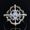 Anello Grande Moderno in Arabesque Bianco Giallo 18 Carati con Diamanti, Immagine 3