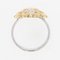 Large Modern Ring in 18 Karat Yellow White Arabesque with Diamonds 11