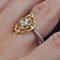 Großer Moderner Ring in 18 Karat Gelb-Weiß-Arabeske mit Diamanten 10