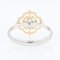 Small Modern Ring in 18 Karat Yellow White Arabesque with Diamonds 11
