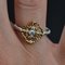 Small Modern Ring in 18 Karat Yellow White Arabesque with Diamonds 6