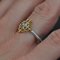 Small Modern Ring in 18 Karat Yellow White Arabesque with Diamonds 9