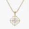 Modern Pendant in 18 Karat Yellow White Gold Arabesque with Diamonds 9