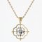 Modern Pendant in 18 Karat Yellow White Gold Arabesque with Diamonds 4