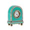 Miniature Guilloché Silver Enamel Travel Clock in in Its Own Case, Image 2