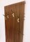 Mid-Century Italian Modulable Coat Rack in Slatted Wood and Brass, 1950s, Image 12