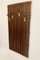 Mid-Century Italian Modulable Coat Rack in Slatted Wood and Brass, 1950s, Image 11