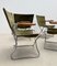 Mid-Century Wood Metal and Green Canvas Folding Armchairs, Set of 4, Image 14