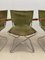 Mid-Century Wood Metal and Green Canvas Folding Armchairs, Set of 4 7