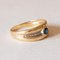 18 Karat Vinatge Gold Band Ring mit Topas, 1950er 4