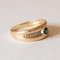 18k Vinatge Gold Band Ring with Topaz, 1950s 4