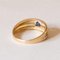 18k Vinatge Gold Band Ring with Topaz, 1950s 10