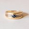 18k Vinatge Gold Band Ring with Topaz, 1950s, Image 1