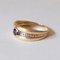 18k Vinatge Gold Band Ring with Topaz, 1950s 8