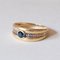 18k Vinatge Gold Band Ring with Topaz, 1950s, Image 7