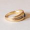18k Vinatge Gold Band Ring with Topaz, 1950s 5