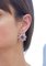 Ohrringe aus Amethysten, Diamanten, Perlen, Roségold und Silber, 2er Set 5