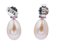 Aretes colgantes de perlas rosas, rubíes, diamantes y oro blanco de 18 kt. Juego de 2, Imagen 3
