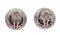 Boucles d'Oreilles Rubis, Diamants, Or Rose et Argent, Set de 2 3