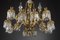 Large Chandelier with Gilt Bronze Crystals and Decorations 6