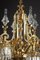 Grand Lustre avec Cristaux et Décorations en Bronze Doré 10