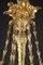 Lámpara de araña estilo Luis XVI de bronce dorado con loros, Imagen 3