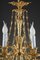 Lámpara de araña estilo Luis XVI de bronce dorado con loros, Imagen 6
